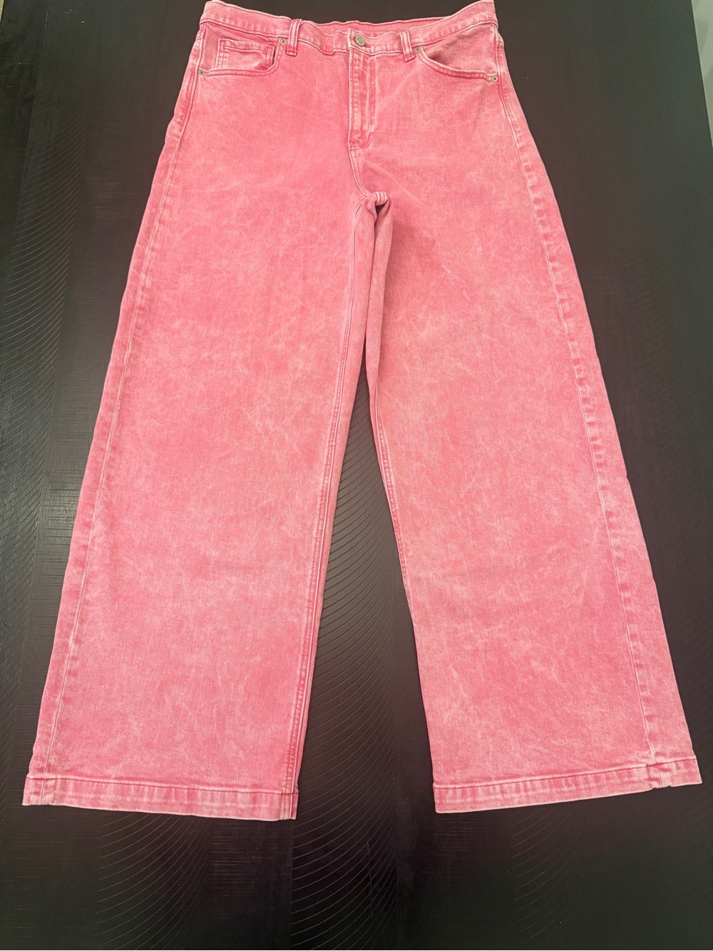 GAP High-Rise Stride Wide Leg Ankle Pink Jeans Size 16Tall - Picture 2 of 6